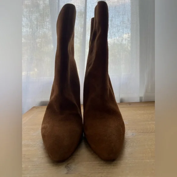 New Bruno Magli Pistoia Suede Boot in Cognac Size 9.5 - Picture 2 of 11